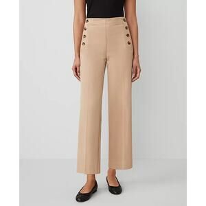 ANN TAYLOR NWT The Tall Sailor Grace Straight Pant in Cappuccino Tan Size 16T
